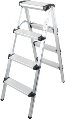 Scara Dubla din Aluminiu ETS - Nr. trepte 5 Inaltime utila 120 cm Inaltime totala 120 cm [1]