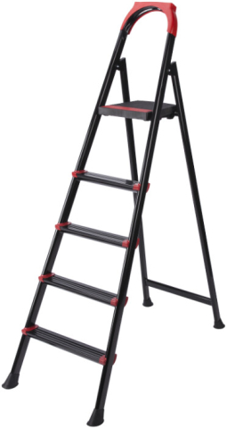 Utilaje pentru constructii - Scara Metalica Vopsita Negru - Inaltime totala 1.1 m Nr. Trepte [N[trepte] - Numar Trepte] Inaltime Utila 0.68 cm