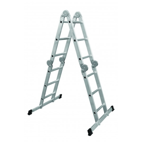 Utilaje pentru constructii - Scara profesionala 4 x 3 multifunctionala + platforma metalica , 14 trepte, 3.3m