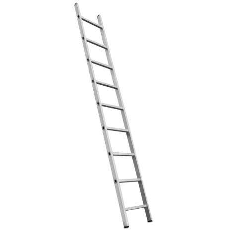 Utilaje pentru constructii - Scara profesionala simpla din aluminiu 1 x 9 trepte,2.45m