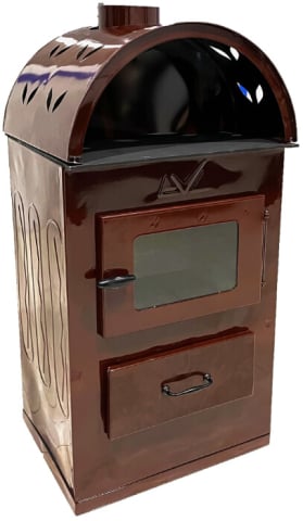 Seminee - Semineu Emailat cu Arcada - Culoare semineu Maro Putere semineu 7 KW