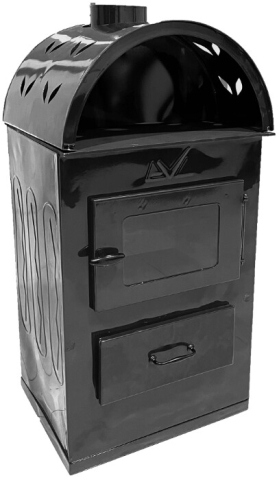 Sobe si burlane - Semineu Emailat cu Arcada - Culoare semineu Negru Putere semineu 7 KW