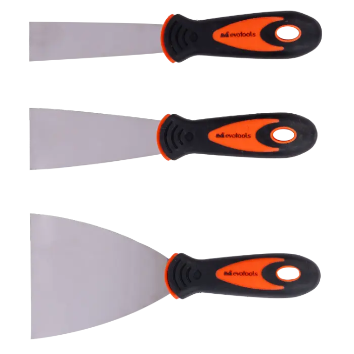 Spacluri si raclete - Set 3 Spacluri Inox Maner PVC cu TPR EvoTools