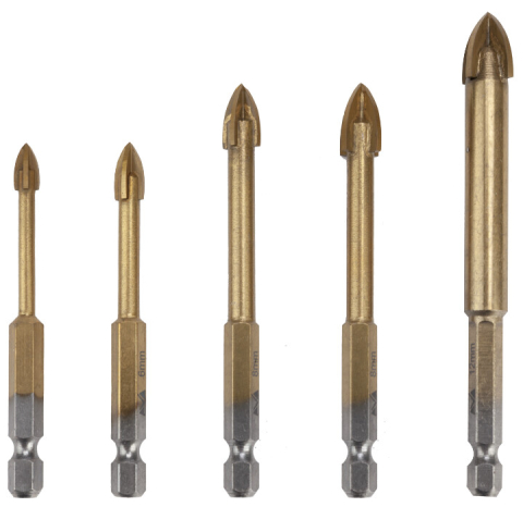 Scule & unelte - Set 5 Burghie pentru Sticla