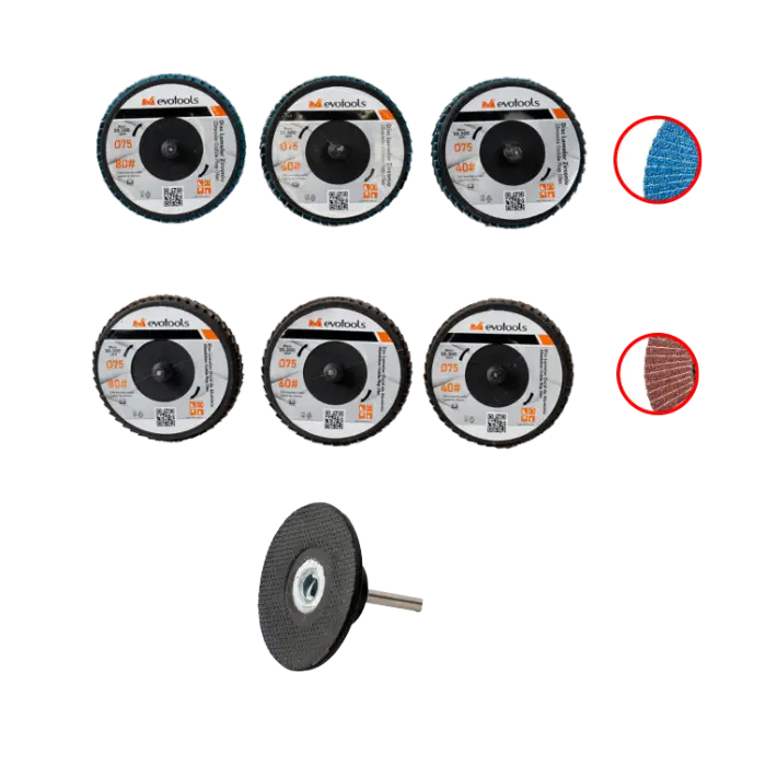 Scule & unelte - Set 6 Mini Discuri Lamelare cu Suport EvoTools