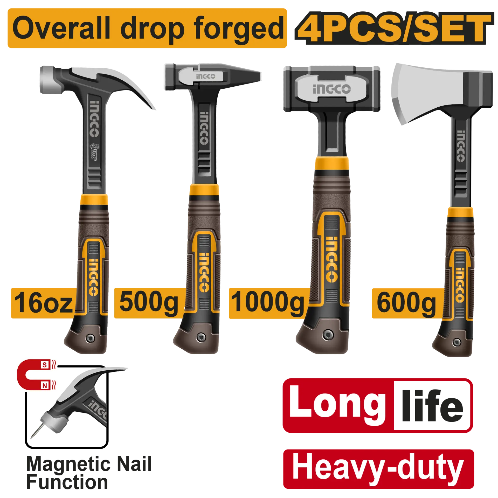 Scule & unelte - Set de Ciocan si Secure 4 buc Profesional