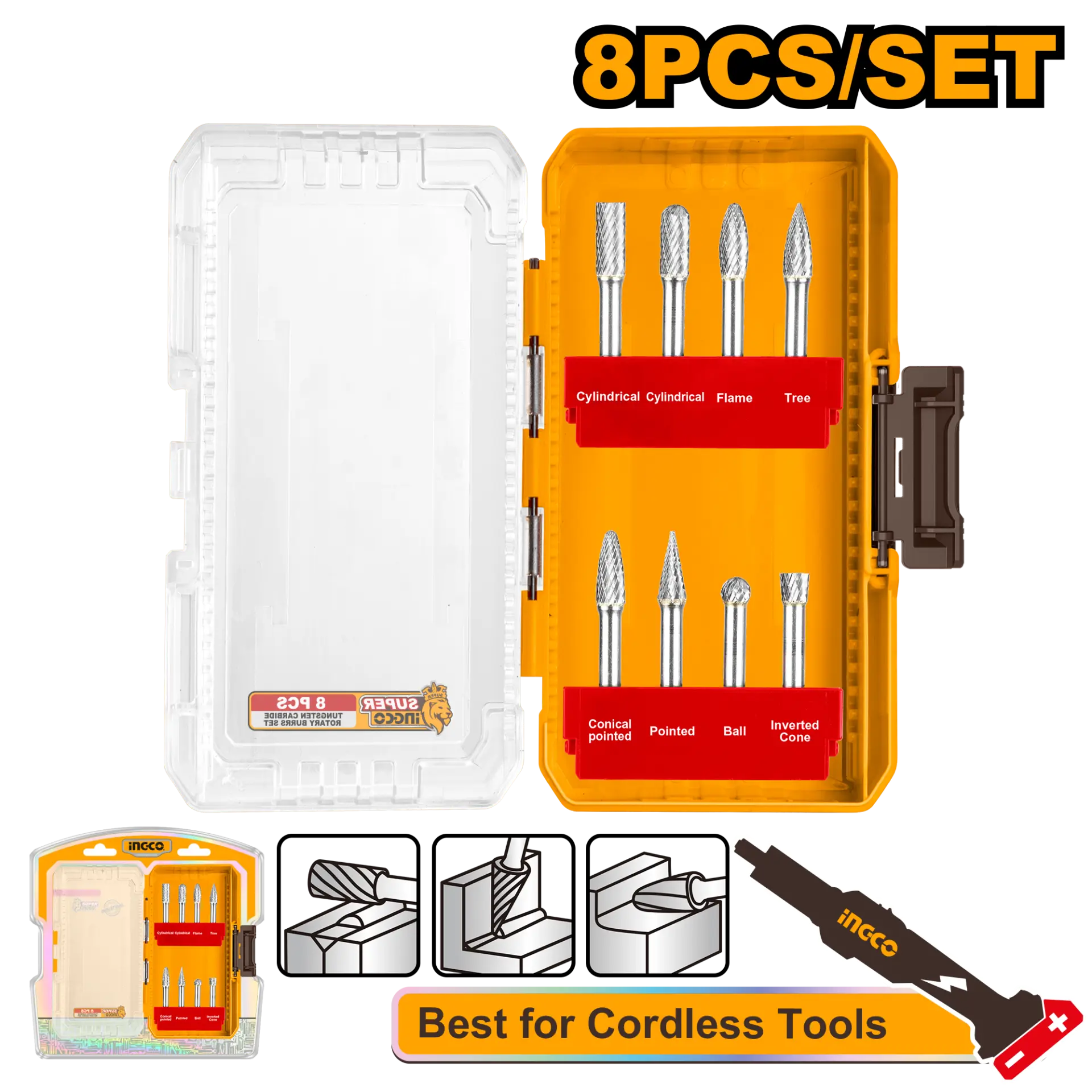 Accesorii scule electrice - Set Freze Biax 8buc