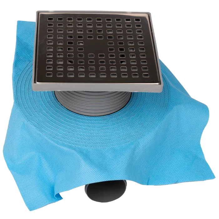 Sisteme de scurgere - Sifon Pardoseala Patrat cu Inaltator si Membrana Hidroizolatie EvoSanitary