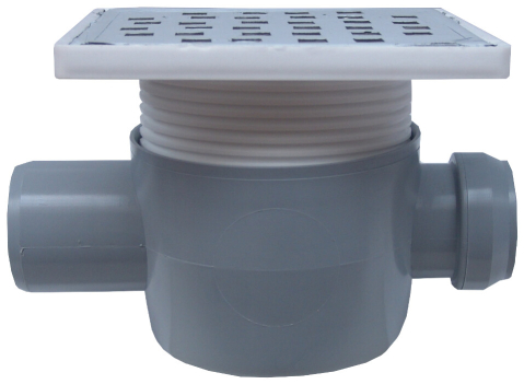 Sisteme de scurgere - Sifon Pardoseala Patrat cu Inaltator SL 1 Intrare 180 grade SP-H75-150-3