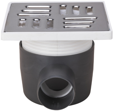 Sanitare - Sifon Pardoseala Patrat cu Inaltator SL SP-H75-140-1