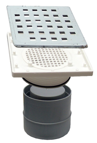 Sanitare - Sifon Pardoseala Patrat cu Inaltator SV SCT-H56-280-1