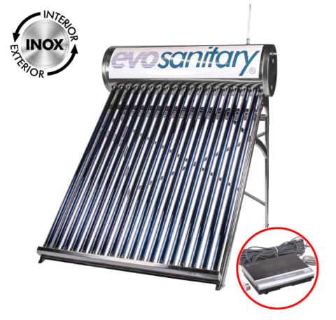 Uz casnic & industrial - Sistem Panou Solar cu Tuburi Vidate si Controller 1024-58 INOX