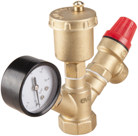 Robineti, supape, sorburi si fitinguri - Sistem Siguranta Incalzire, Supapa, Aerisitor, Manometru 1048 - Diametru sistem 1 FI inch