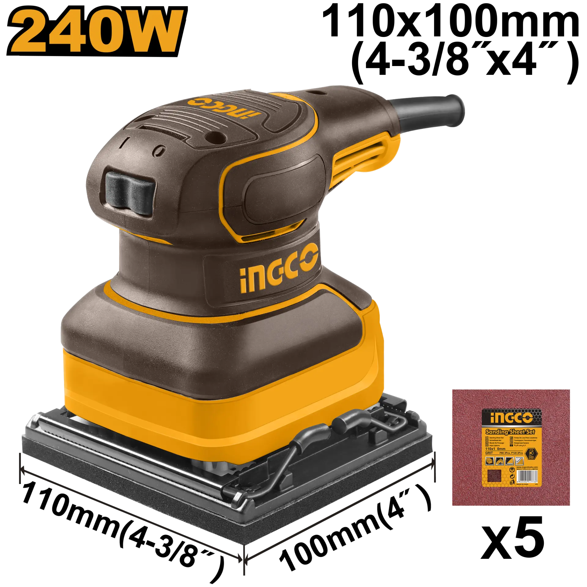 Masini de slefuit si rindele - Slefuitor Electric 240W 110x100mm Industrial