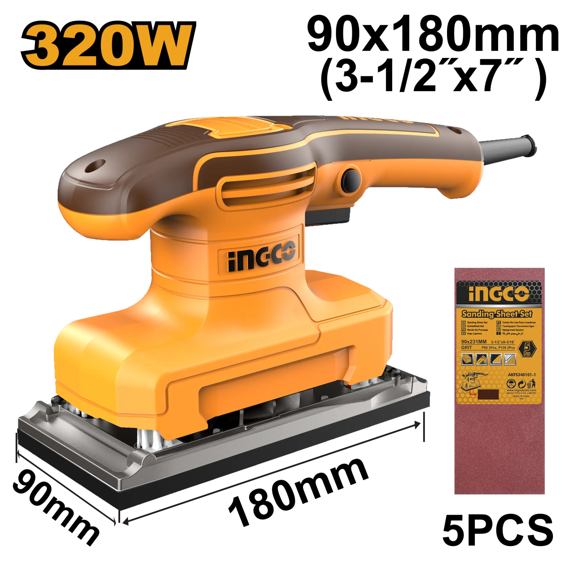 Masini de slefuit si rindele - Slefuitor Electric 320W 180x90mm Industrial