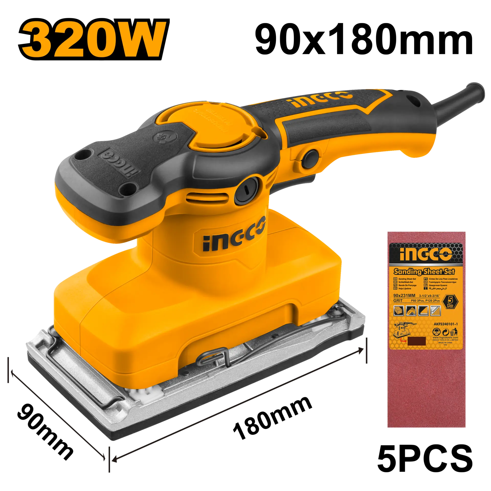 Masini de slefuit si rindele - Slefuitor Electric 320W+5pcs 180mmx90mm
