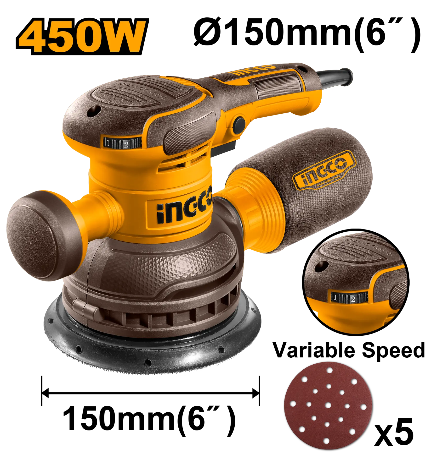 Masini de slefuit si rindele - Slefuitor Rotativ 450W 150mm