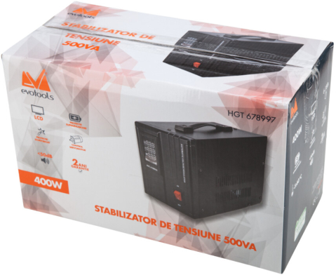 Stabilizator de Tensiune 500VA, LCD Display, Servomotor si Functie de Intarziere [1]