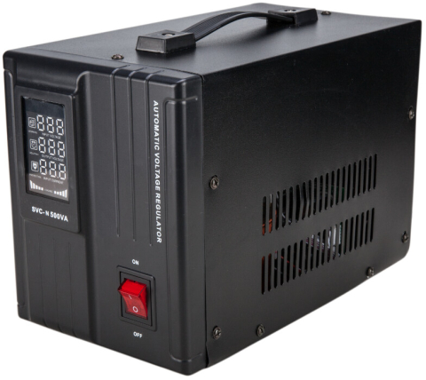 Stabilizator de Tensiune 500VA, LCD Display, Servomotor si Functie de Intarziere [0]