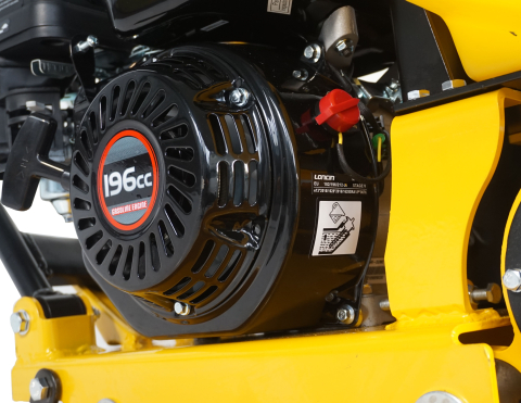 Utilaje pentru constructii - Stager PCB90 Placa compactoare usoara, Loncin G200F benzina, rezervor apa, roti, covor silicon