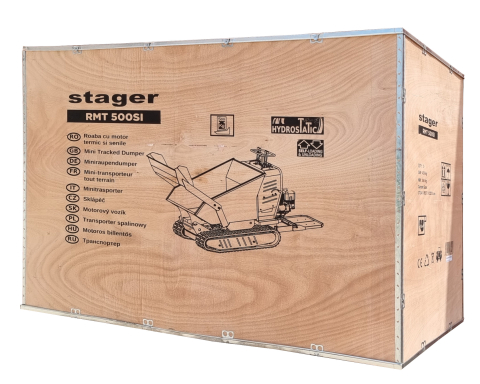 Stager RMT500SI roaba cu motor termic cu incarcator frontal 9CP, 500kg, senile [2]