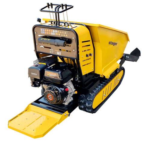 Stager RMT500SI roaba cu motor termic cu incarcator frontal 9CP, 500kg, senile [3]