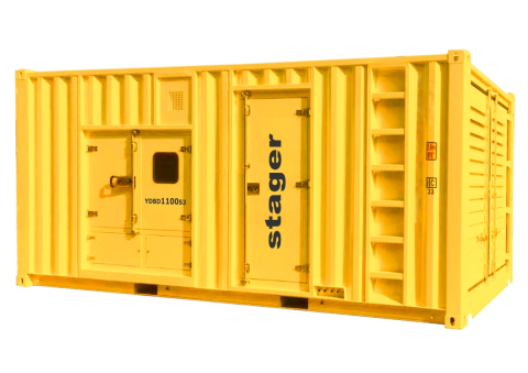 Generatoare si motoare - Stager YDBD1100S3 Generator insonorizat diesel trifazat 1100kVA, 1443A, 1500rpm