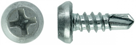 Feronerie, suruburi si elemente fixare - Surub Autoforant cu Cap Bombat Cruciform P - Diametru surub 3.5 mm Lungime surub 9.5 mm Ambalare 100