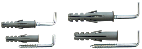 Dibluri - Surub Tip L cu Diblu (2 bucati) - Diametru 6 mm Lungime 40 mm