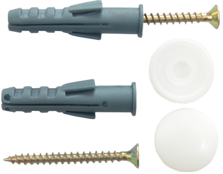 Suruburi pal & lemn - Suruburi Fixare Oglinda Alb 2 Pcs