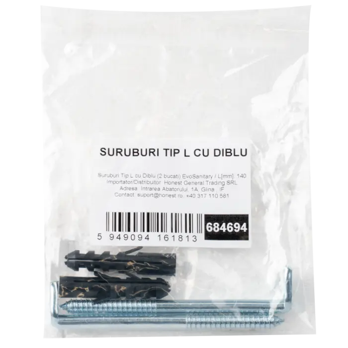 Suruburi Tip L cu Diblu (2 bucati) EvoSanitary [1]