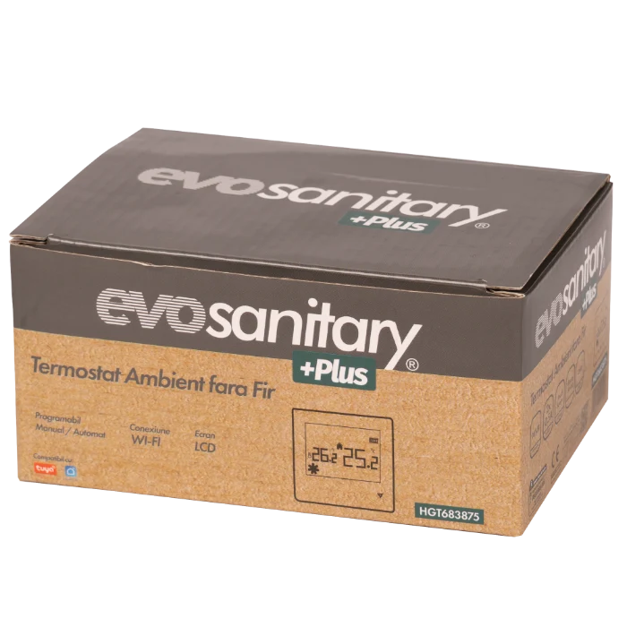 Termostat Ambient fara Fir Programabil, Conexiune WI-FI EvoSanitary +Plus [6]