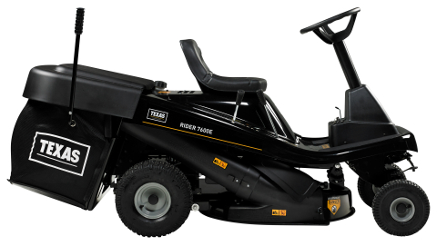 Intretinere spatii verzi - Texas Rider 7600E tractoras pentru tuns gazonul 3 in 1, 12CP, benzina, latime taiere 760mm, inaltime taiere 30-76mm, sac colector 170l, pornire electrica