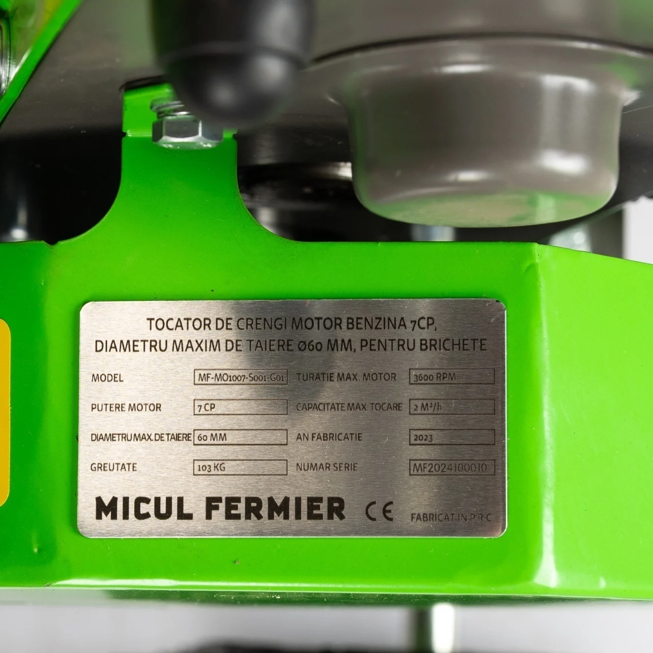Tocător de crengi Micul Fermier, motor pe benzină 7CP, diametru maxim de tăiere 60mm – MF-MO1007-S001-G01 [10]