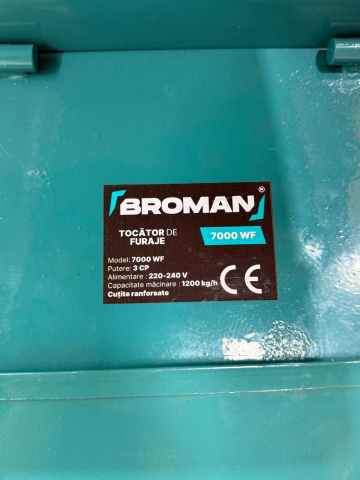 Tocator furaje BROMAN 7000 WF, 3 CP, 220V, 1200 kg/ora, cutite ranforsate [10]