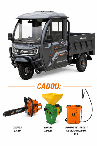 Scutere, ATV si Biciclete - Triciclu Electric Cargo Cabina Inchisa, Putere maximala 3800 W, Autonomie 60 km, Viteza maxima: 25 km/h
