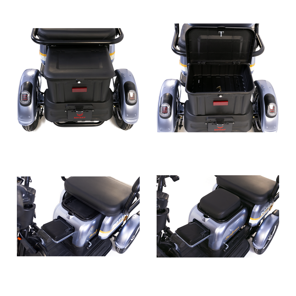 Triciclu Electric Rotakt Safari Motor 1000W 25 km/h Autonomie 62 km Baterie plumb-acid 60V 20Ah Greutate maximă 187 kg, Fără permis [2]
