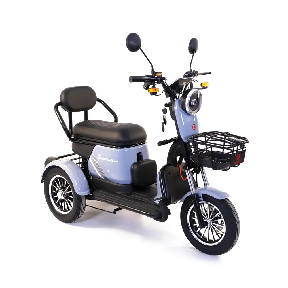 Scutere, ATV si Biciclete - Triciclu Electric Rotakt Senior Motor 1000W Viteză 25 km/h Autonomie 62 km Baterie plumb-acid 60V 20Ah Greutate maximă 187 kg, Fără permis