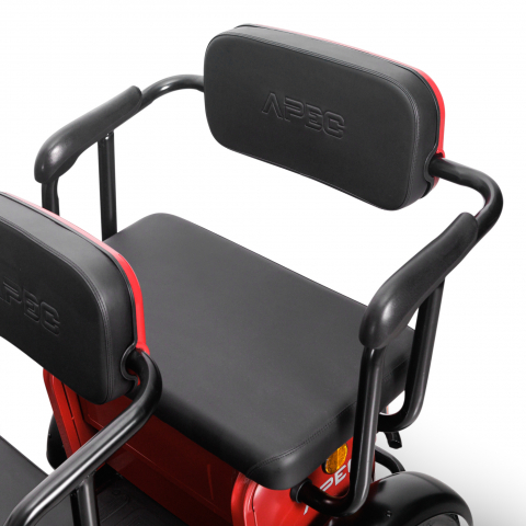 Triciclu electric Voltarom APM5, 60V, 20 AH, 1000W, fara permis, 25km/h, Rosu, autonomie pana la 40km [5]
