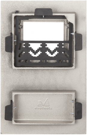 Usa Soba Monobloc cu Geam Motive Romanesti Nichelata - Inaltime usa 475 mm Latime usa 295 mm [1]