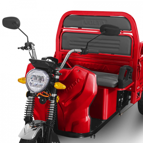 Voltarom Hercules, Motor 3900W, 72V, 45Ah, viteza maxima 25 km pe ora, pana la 50km autonomie, FARA Permis, Triciclu Electric, Rosu [7]