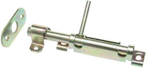 Feronerie, suruburi si elemente fixare - Zavor Poarta Zincat Galben - Lungime zavor 100 mm