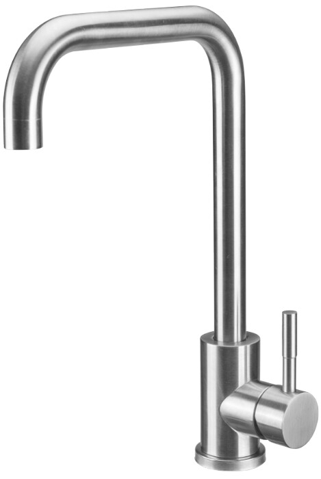 EvoSanitary Professional Baterie Bucatarie Lebada Tip C INOX 5001 - Lungime baterie 215 mm Inaltime maneta 95 mm Inaltime utila 255 mm Inaltime totala 340 mm