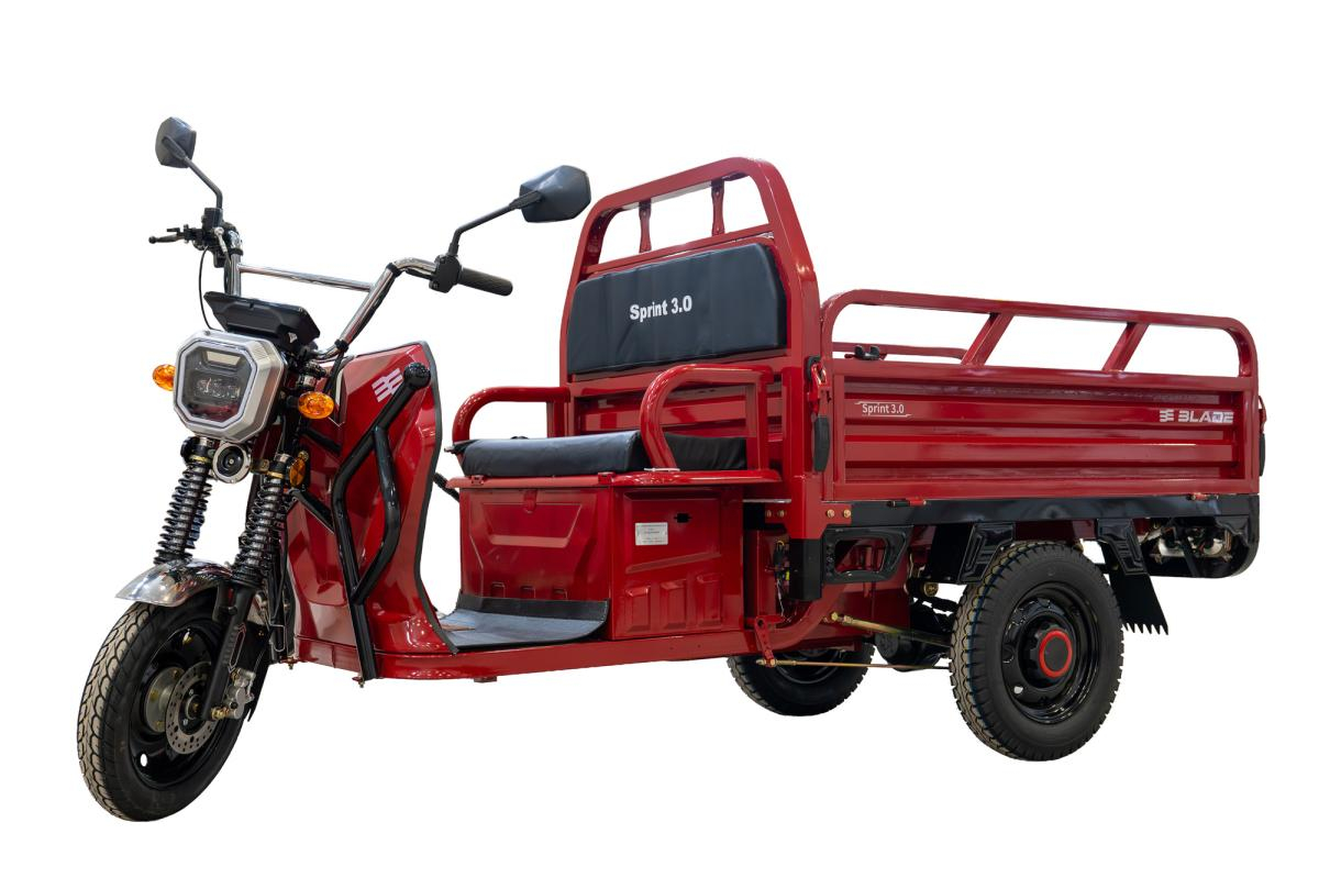 triciclu cu motor pe benzină BLADE - TRICICLU CARGO 2000W - SPRINT 3.0 Negru/Rosu