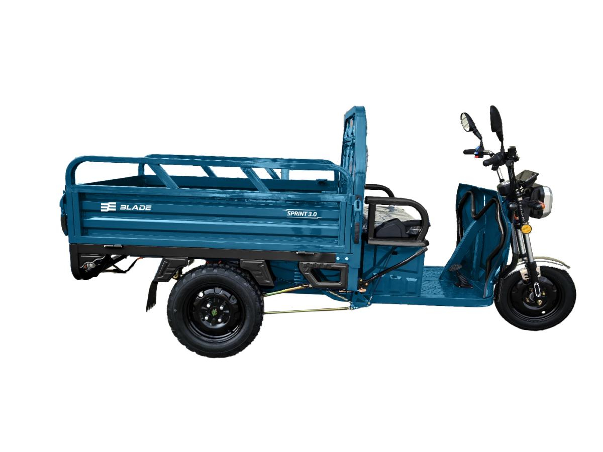 triciclu cu motor pe benzină BLADE - TRICICLU CARGO 2000W - SPRINT 3.0 Albastru/Negru