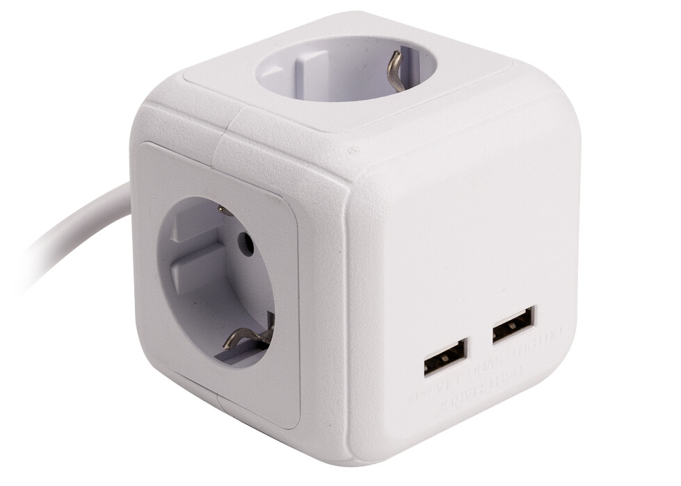 priza cu usb Cub Multifunctional cu Priza Schuko si USB