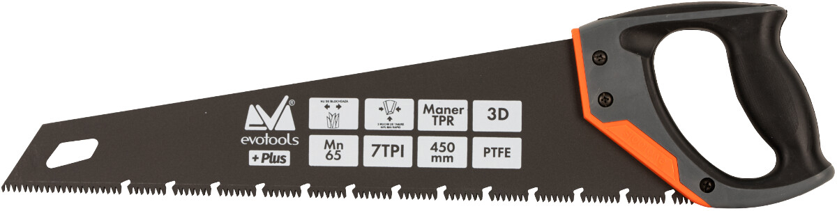 benzi albire dinti Ferastrau Lemn Dinti Speciali Maner TPR Evotools PLUS 400 mm