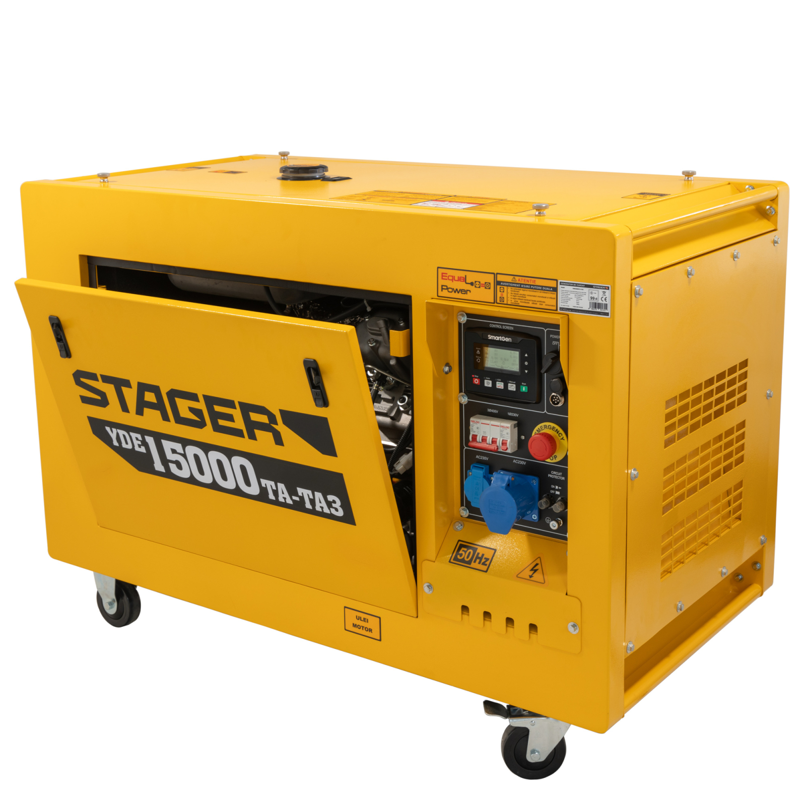generator trifazic 7.5 kw Generator profesional Stager YDE15000TA-TA3, 11.5 kW, DualPower 230-400V, insonorizat, diesel, 3000rpm, pornire electrica