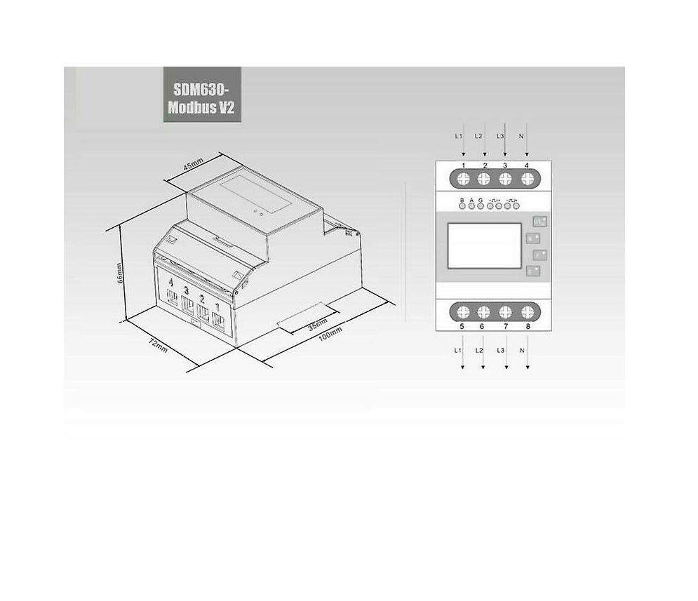 contor bidirectional trifazat Growatt contor trifazat TPM-E
