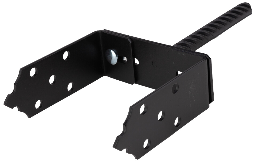 suport picior Papuc Reazem U Reglabil cu Picior Negru Decorativ 120-200 mm